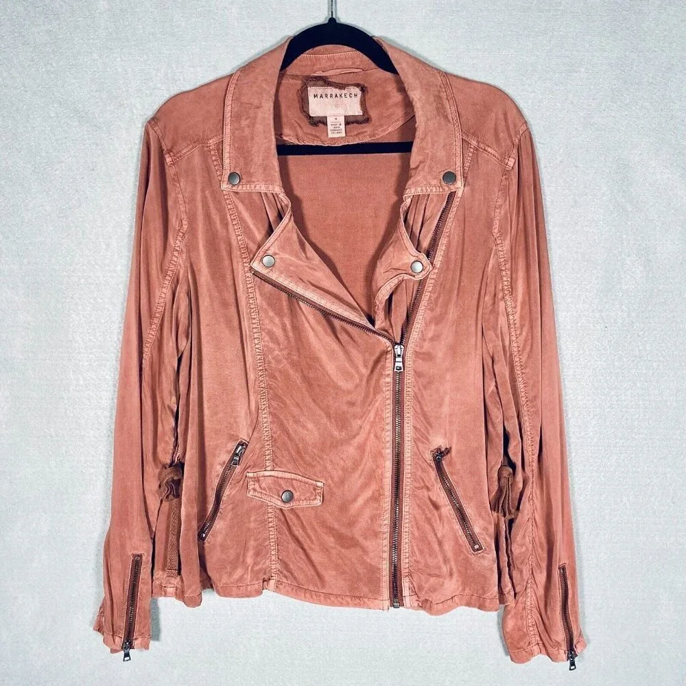 Marrakech Anthropologie Jacket Womens M Peace Full Zip Moto